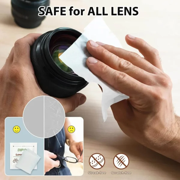 Lens Cleaning Wipes for Sunglass, Camera Lens, Goggles - Image 3