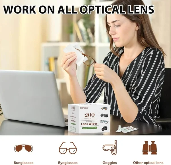Lens Cleaning Wipes for Sunglass, Camera Lens, Goggles - Image 4