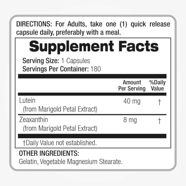 Lutein |180 Capsules |40 mg - Image 5